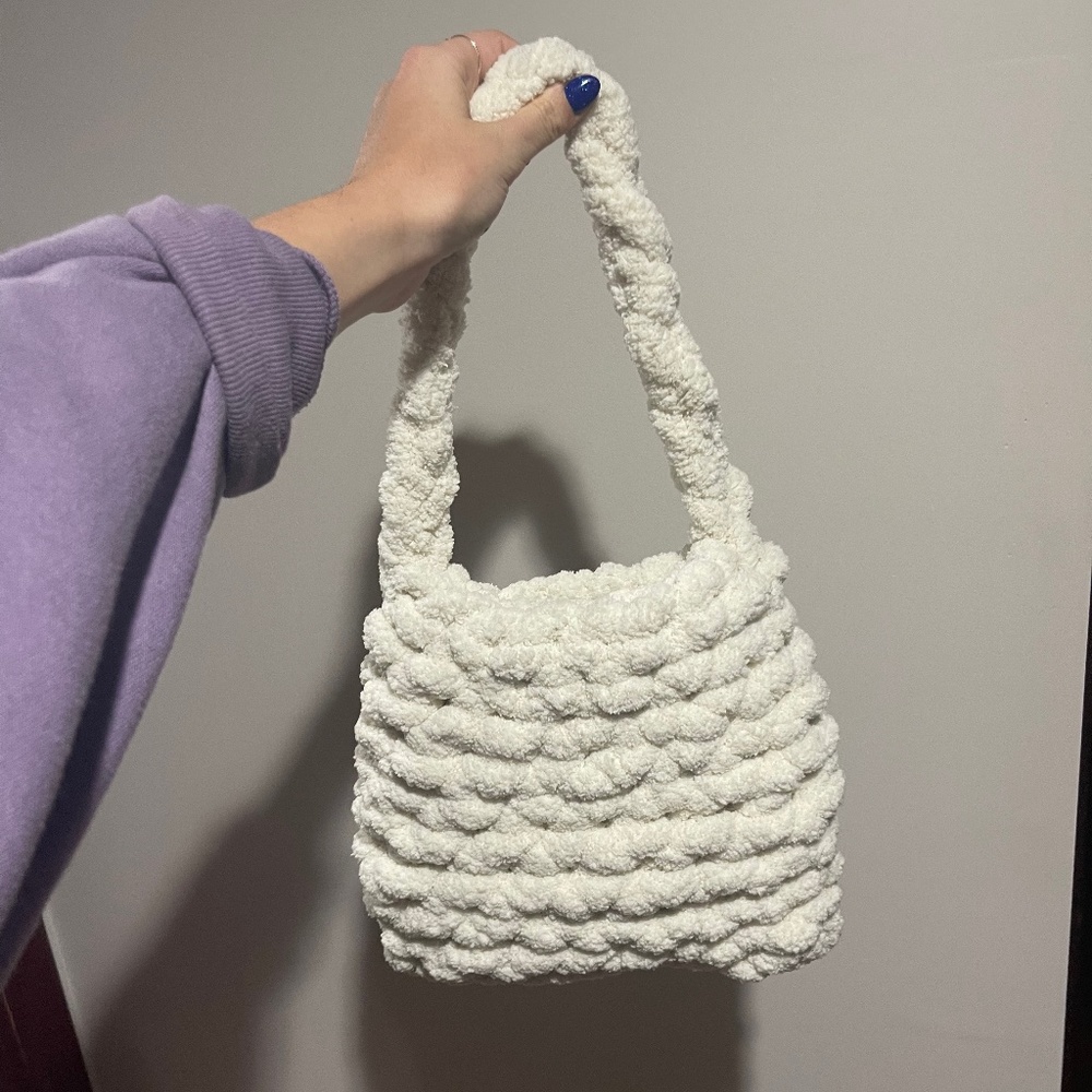 Handmade Chunky Knit Bag Chenille